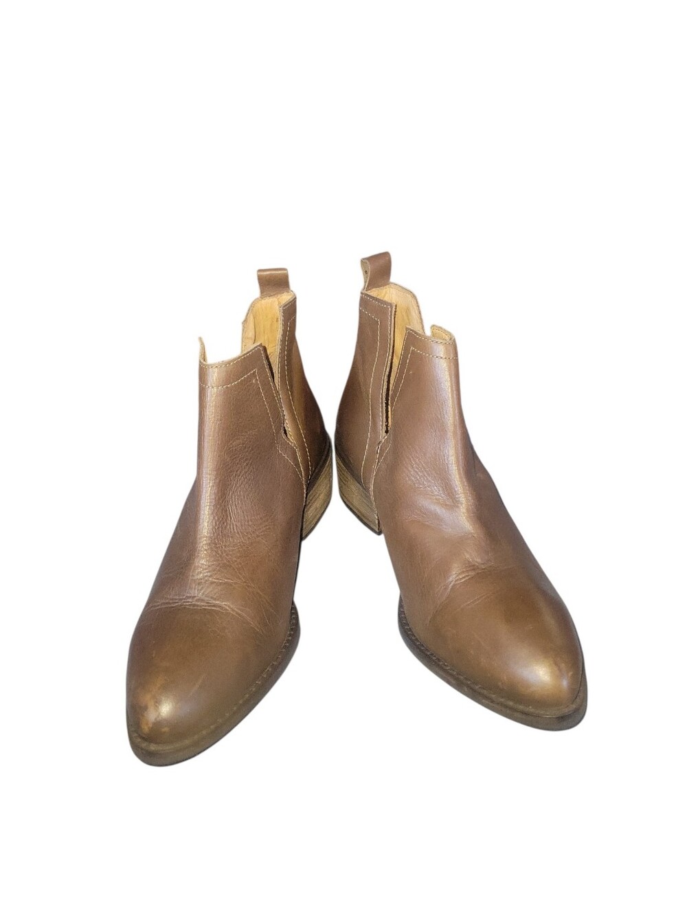 Diba True Women's Classic Brown Leather Coffee Brown Side Cut Out Chelsea Boots
